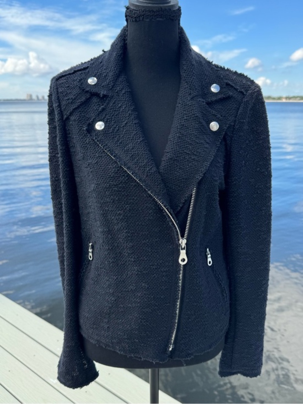 Rebecca Taylor Black Textured Jacket - Black